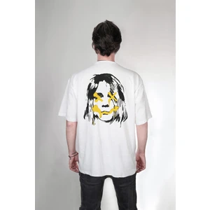Nirvana Kurt Cobain Grunge Is Dead Çift Taraf Baskılı Özel Tasarım Oversize Unisex Tişört