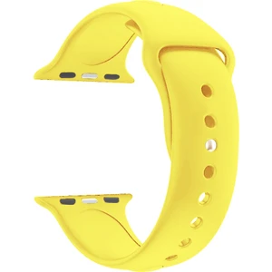 Apple Watch Seri 4 5 6 Için 40 mm Small Beden(S/m Size) Spor Silikon Kordon(54 Farklı Renk) Açık Sarı