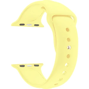 Apple Watch Seri 1 2 3 Için 42 mm Small Beden(S/m Size) Spor Silikon Kordon(54 Farklı Renk) Limon Sarısı