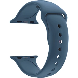 Apple Watch Seri 1 2 3 Için 42 mm Small Beden(S/m Size) Spor Silikon Kordon(54 Farklı Renk) Koyu Royal Mavi