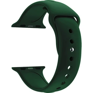 Apple Watch Seri 1 2 3 Için 42 mm Small Beden(S/m Size) Spor Silikon Kordon(54 Farklı Renk) Pine Green(Çam Yeşili)