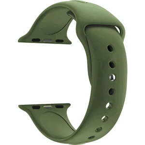 Apple Watch Seri 1 2 3 Için 38 mm Small Beden(S/m Size) Spor Silikon Kordon(54 Farklı Renk) Asker Yeşili