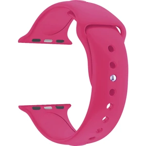 Apple Watch Seri 1 2 3 Için 38 mm Small Beden(S/m Size) Spor Silikon Kordon(54 Farklı Renk) Koyu Pembe