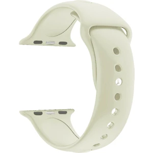 Apple Watch Seri 1 2 3 Için 38 mm Small Beden(S/m Size) Spor Silikon Kordon(54 Farklı Renk) Antika Beyaz