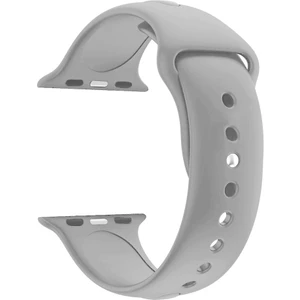 Apple Watch Seri 1 2 3 Için 38 mm Small Beden(S/m Size) Spor Silikon Kordon(54 Farklı Renk) Gri