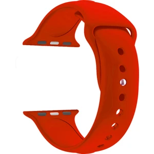 Apple Watch Seri 1 2 3 Için 38 mm Small Beden(S/m Size) Spor Silikon Kordon(54 Farklı Renk) Kırmızı