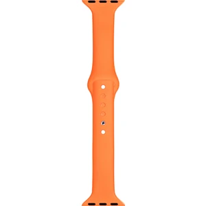 Apple Watch Seri 4 5 6 Için 40 mm Slim Silikon Kordon Turuncu