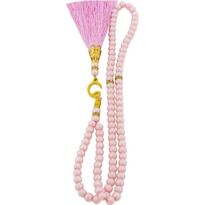 Vavlı Püsküllü Pembe Inci Namaz Tesbihi