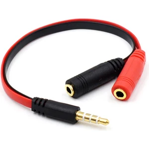 Kulaklık Mikrofon Birleştirici Kablo Aparat 3.5mm Erkek 2x3.5mm Dişi Kulaklık Mic Audio Y Splitter