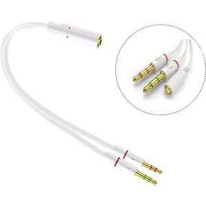 3.5mm Kulaklık Mikrofon Ayırıcı Kablo Aparat 3.5mm Dişi 2x3.5mm Erkek Kulaklık Mic Audio Y Splitter