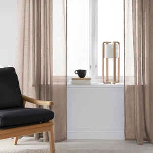 Ritmo Home Natürel Keten Toprak Tül Perde