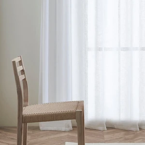 Ritmo Home Natürel Keten Kırık Beyaz Tül Perde