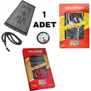 1 Adet Mevlüt Hediyesi Pusulalı Seccade+Tesbih Hediyelik Kutuda