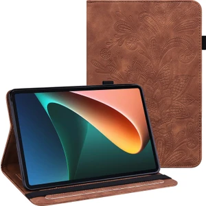 Xfashion Xiaomi Pad 5 / Xiao Mi Pad 5 Pro Için Taşınabilir Pu Deri Tablet Kılıfı - Kahverengi (Yurt Dışından)