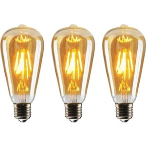 3'lü Paket 4W E27 Rustik Armut LED Ampul Günışığı (Sarı Işık)