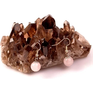 Pembe Kuvars Taşı Küpe