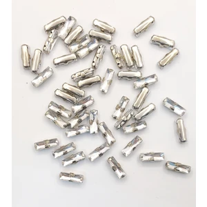 Yiğit Aksesuar 5X15 (1.5 Cm) Kasalı Dikme Cam Taş Baget Model Beyaz 10 Adet