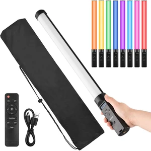 Elde Taşınabilir Rgb Tüp Işık LED Video Işık Değnek 3200K-5500K Vlog Canlı Akışı