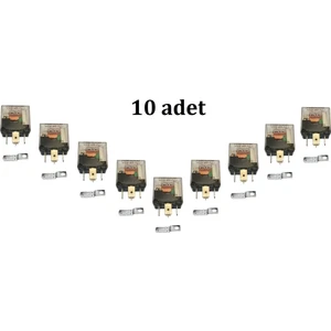 10'lu Mini Role 12 V 5 Uçlu 40 A Far Korna Fan Lpg Rölesi