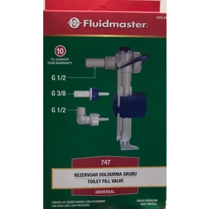 Vitra,Kale,Serel,Creavit,Bocci Uyumlu Flatör 747 Fluidmaster 3 Lü Montaj Seti Ile Birlikte 1/2 Di 1/2 Dü 3/8 D