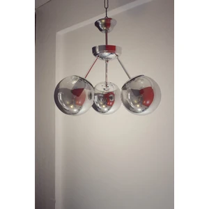 Sarmaşık Krom Füme Camlı 3'lü Avize