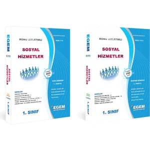 Egem Eğitim Yayınları AÖF Sosyal Hizmetler 1. Sınıf Güz ve Bahar 1 ve 2 Dönem Konu Anlatımlı Soru
