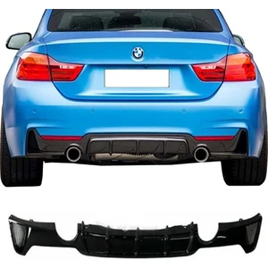 Bmw F36 4 Serisi M Performance Difüzör Piona Black 2014 ve Üzeri Sağ Sol Tek Egzoz Çıkışlı