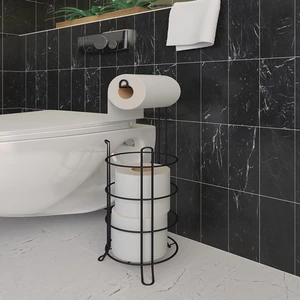 Suntel Banyo Ve Mutfak Aksesuarları Suntel Tuvalet Kağıtlık Wc Kağıtlığı Tuvalet Kağıdı Standı Yedekli Tuvalet Kağıt Askısı Siyah Sb061-B