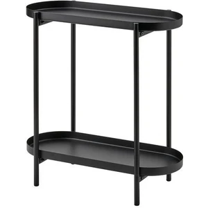 IKEA 2 Katlı Çiçeklik Saksılık Yuvarlak Sehba Siyah 56 cm