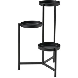 IKEA 3 Katlı Çiçeklik Saksılık Yuvarlak Sehba Siyah 58 cm