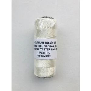 Gulistan Pazarı Makaralı Kalın Tesbih İPİ.BEYAZ..110 Metre...80 Gramdır...0,9 mm Kalınlığındadır..