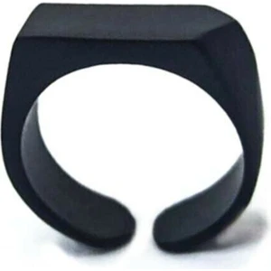 The Collection Mat Siyah Erkek Yüzük