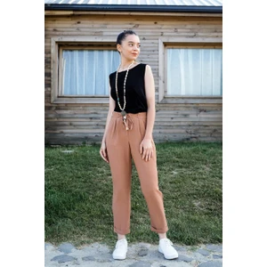 Gils Butik Kahverengi Keten Pantolon