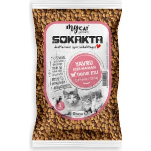 My Cat Mycat Sokakta Tavuk Etli Yavru Kedi Maması 1kg
