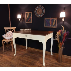 120 cm Tek Çekmeceli Masif Çalışma Masası