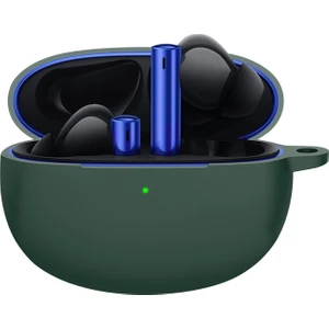 Realme  Buds Kulaklık Için Silikon Kılıf - Koyu Yeşil (Yurt Dışından)