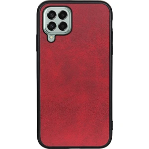 Galaxy M33 5G İçin Çift Renkli Deri Telefon Kılıfı - Kırmızı (Yurt Dışından)