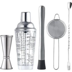 Tulip Kitchenware 350 ml. Paslanmaz Çelik Kokteyl Seti - Gümüş (Yurt Dışından)