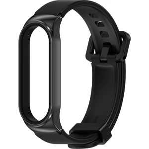 Xiaomi Mi Için Silikon Saat Kayışı - Siyah / Siyah (Yurt Dışından)