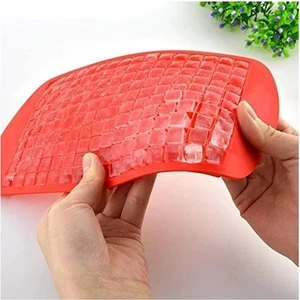 160'lı Mini Küp Şekilli Silikon Buzluk Buz Kalıbı