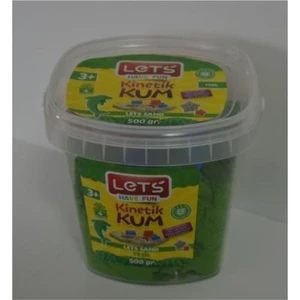 Lets Kinetik Kum 500 gr Yeşil Plastik Kutu