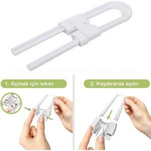 Bebek ve Çocuk Için Çekmece ve Dolap Koruma Raylı Güvenlik Sistemi Emniyet Kilidi