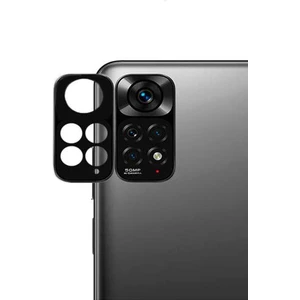 Xiaomi Redmi Note 11 Pro 4g (Global) Kamera Camı Lens Koruyucu Metal Çerçeveli Kapalı Tasarım - Siyah
