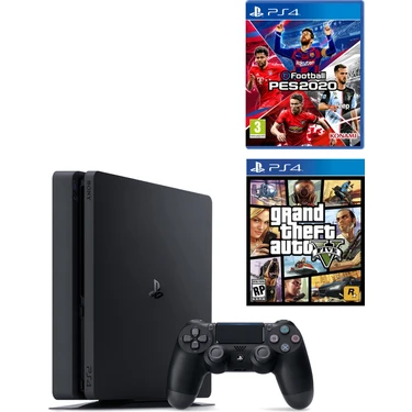 Sony Playstation 4 Slim + Ps4 Pes 2020 + Ps4 Gta