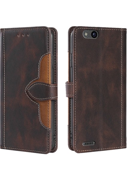 Zte Tempo X/VANTAGE/Z839/N9137 Için Kapaklı Telefon Kılıfı - Kahverengi (Yurt Dışından)