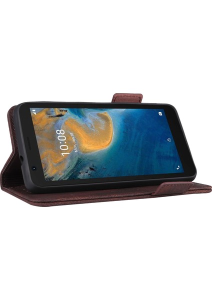 Zte Biade A31 Için Kapaklı Telefon Kılıfı - Kahverengi (Yurt Dışından) fırsatları