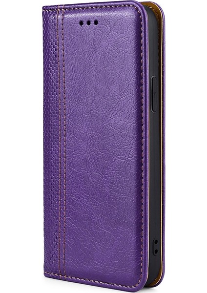 Samsung Galaxy A03S 164.2MM Için Pu Telefon Kılıfı - Mor (Yurt Dışından)