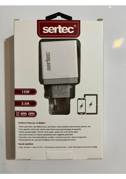 Hızlı Duvar Şarjı iPhone Uyumlu Quıck 3.0 A Charge Dual USB