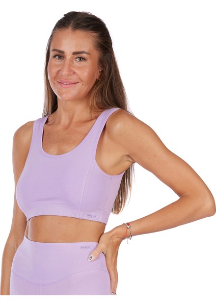 Hori - Lila Organik Pamuk Spor Sütyeni