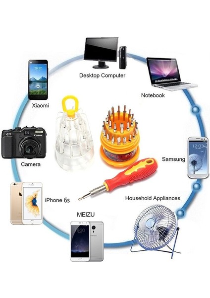 Tornavida Seti 31 Parça Yumurta Tornavida Bits Uç Seti Telefon Tamir Elektronik Tornavida Tamir